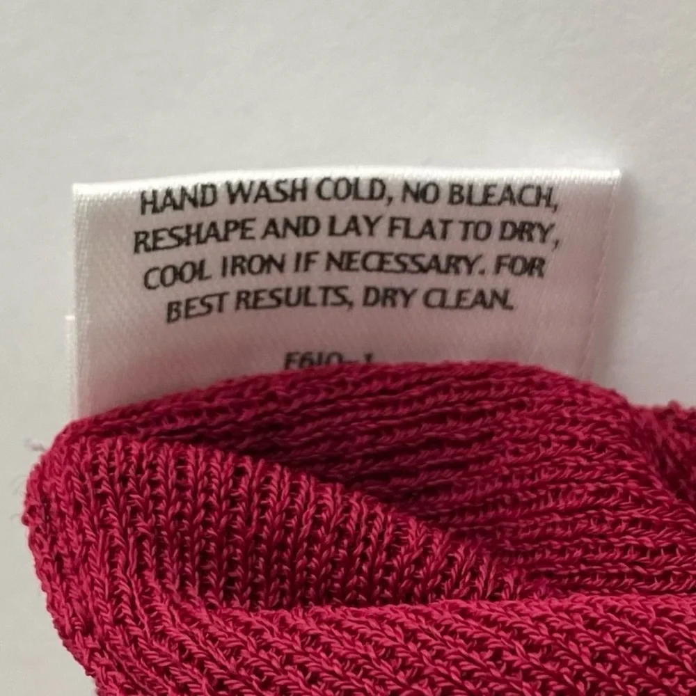 Eileen Fisher Red Open Front Cardigan Size Large - Picture 7 of 7